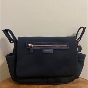 Storksak London black stroller organizer
